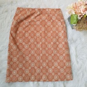 Michael Kors Peach w/white embroidery Skirt